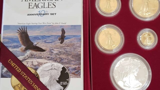 United States Mint 1995 Five Coin American Eagles 10th Anniversary Set